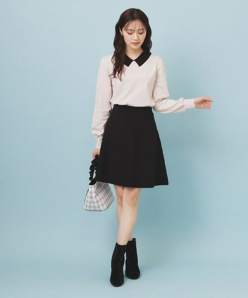 index / インデックス ミニ・ひざ丈スカート | フレアミニニットスカート【洗濯機OK】 | 詳細3