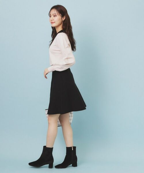 index / インデックス ミニ・ひざ丈スカート | フレアミニニットスカート【洗濯機OK】 | 詳細4