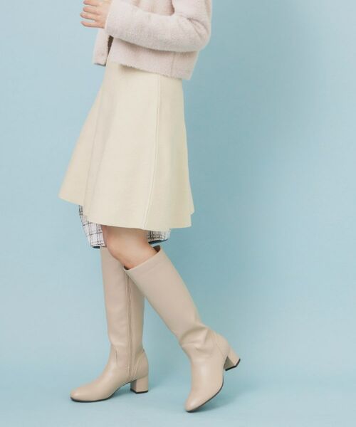 index / インデックス ミニ・ひざ丈スカート | フレアミニニットスカート【洗濯機OK】 | 詳細6