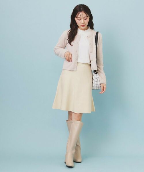 index / インデックス ミニ・ひざ丈スカート | フレアミニニットスカート【洗濯機OK】 | 詳細7