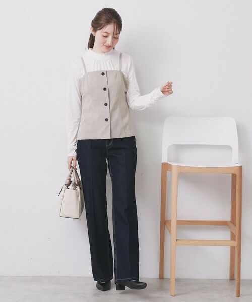 index / インデックス キャミソール・チューブトップ | ウールライクストレッチキャミビスチェ/セットアップ対応【洗濯機OK】 | 詳細13