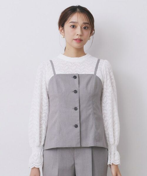 index / インデックス キャミソール・チューブトップ | ウールライクストレッチキャミビスチェ/セットアップ対応【洗濯機OK】 | 詳細18