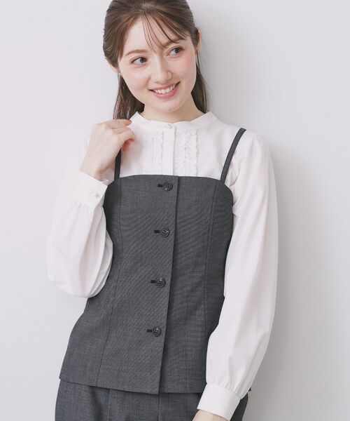 index / インデックス キャミソール・チューブトップ | ウールライクストレッチキャミビスチェ/セットアップ対応【洗濯機OK】 | 詳細7