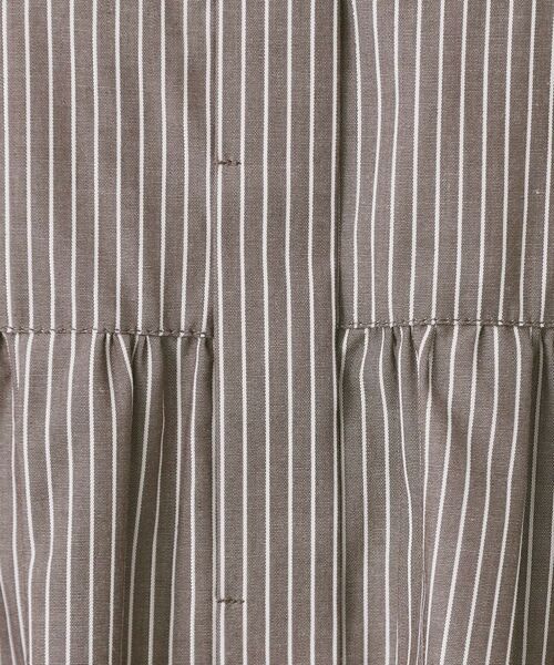 index / インデックス シャツ・ブラウス | ラメストライプ衿付きペプラムブラウス【洗濯機OK/イージーアイロン/防シワ】《6col》 | 詳細12