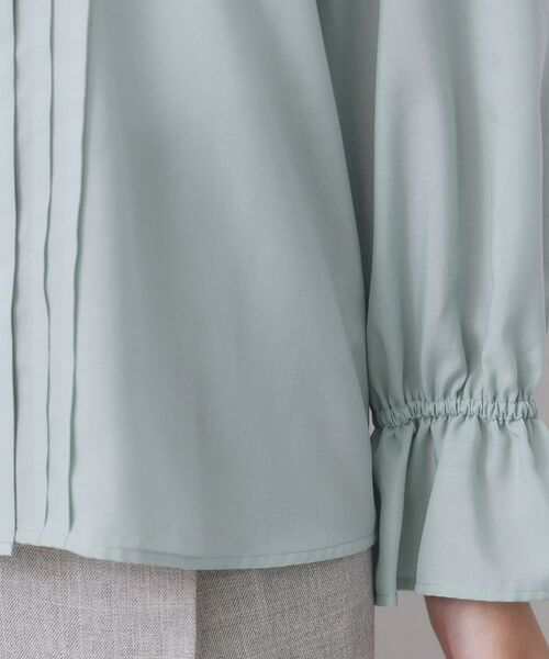 index / インデックス シャツ・ブラウス | タックフリルバンドカラーブラウス【洗濯機OK/イージーアイロン】 | 詳細18