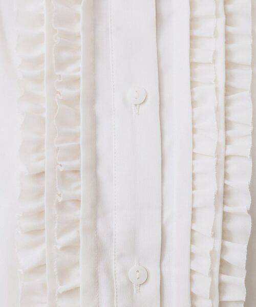 index / インデックス シャツ・ブラウス | タックフリルバンドカラーブラウス【洗濯機OK/イージーアイロン】 | 詳細4