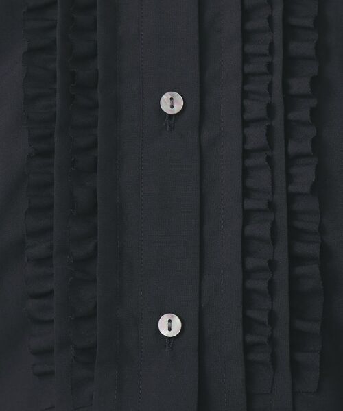 index / インデックス シャツ・ブラウス | タックフリルバンドカラーブラウス【洗濯機OK/イージーアイロン】 | 詳細8