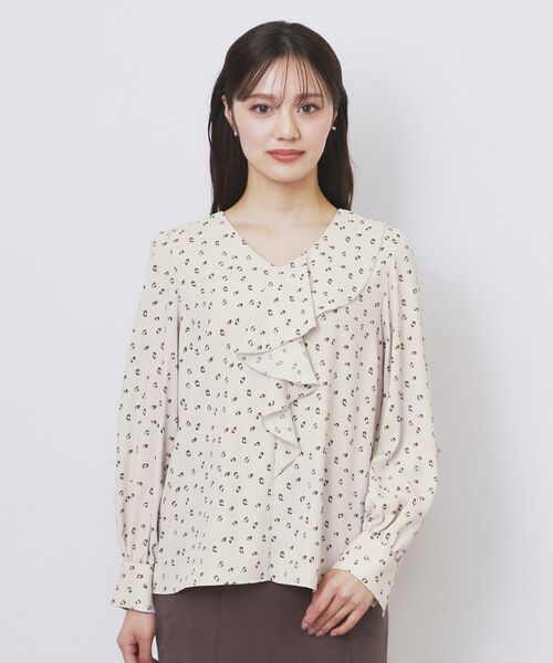 index / インデックス シャツ・ブラウス | Vネックフリルブラウス【洗濯機OK/イージーアイロン】 | 詳細13
