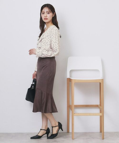 index / インデックス シャツ・ブラウス | Vネックフリルブラウス【洗濯機OK/イージーアイロン】 | 詳細7