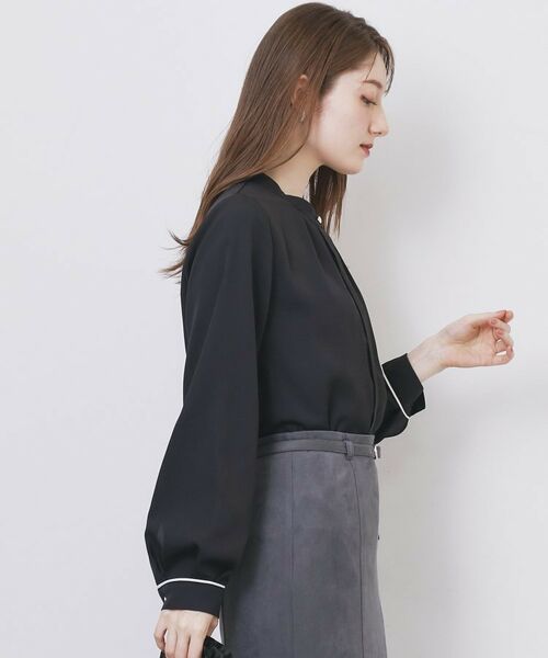 index / インデックス シャツ・ブラウス | タックデザインバンドカラーブラウス【洗濯機OK】 | 詳細13