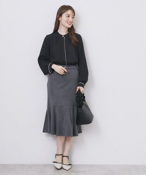 index / インデックス シャツ・ブラウス | タックデザインバンドカラーブラウス【洗濯機OK】 | 詳細14