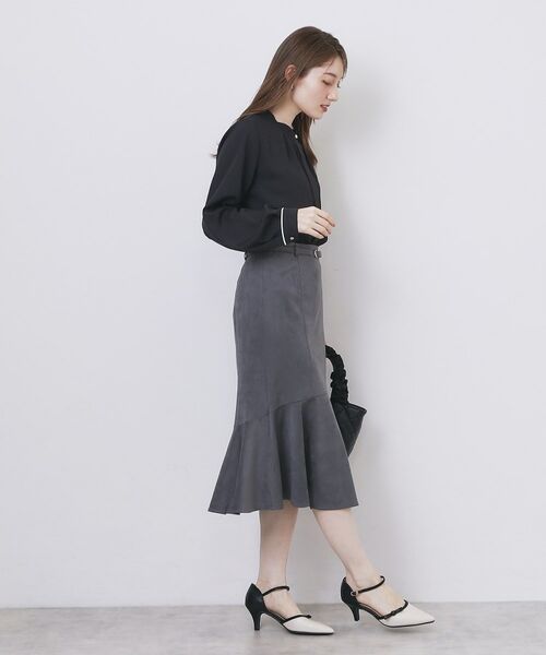 index / インデックス シャツ・ブラウス | タックデザインバンドカラーブラウス【洗濯機OK】 | 詳細15