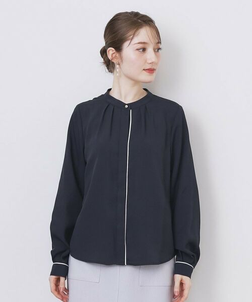 index / インデックス シャツ・ブラウス | タックデザインバンドカラーブラウス【洗濯機OK】 | 詳細17