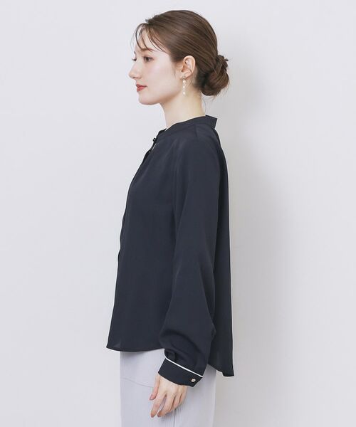 index / インデックス シャツ・ブラウス | タックデザインバンドカラーブラウス【洗濯機OK】 | 詳細18
