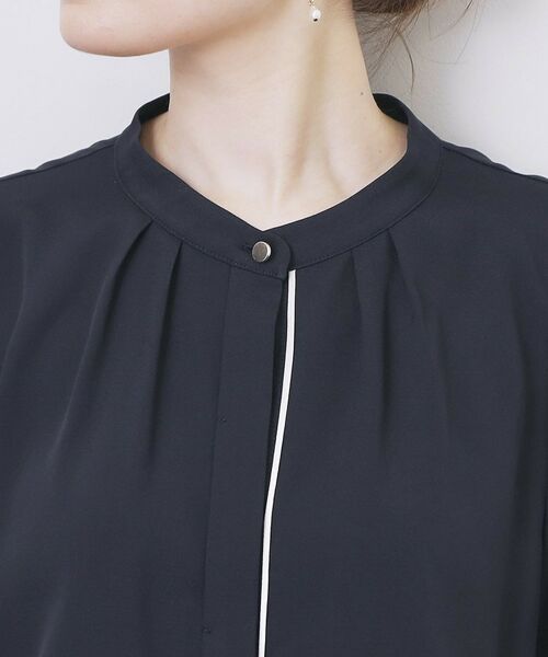 index / インデックス シャツ・ブラウス | タックデザインバンドカラーブラウス【洗濯機OK】 | 詳細20