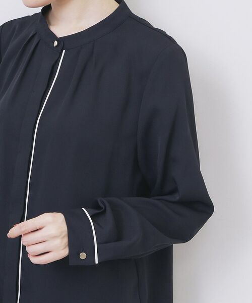index / インデックス シャツ・ブラウス | タックデザインバンドカラーブラウス【洗濯機OK】 | 詳細21