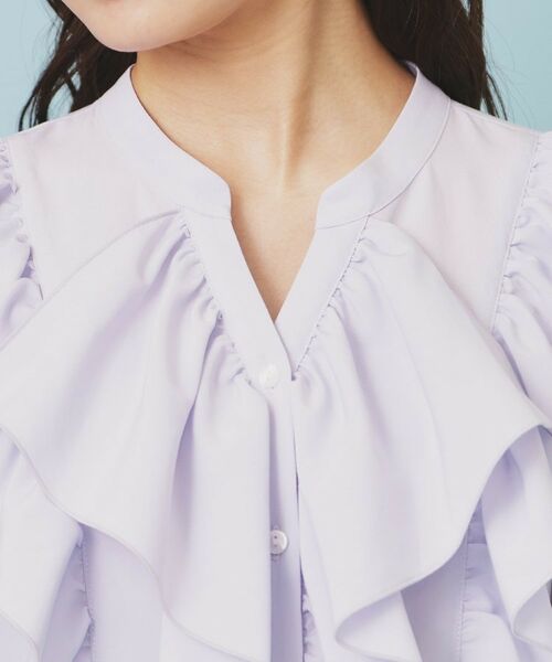 index / インデックス シャツ・ブラウス | フリルデザインスキッパーブラウス【洗濯機OK/イージーアイロン】 | 詳細16