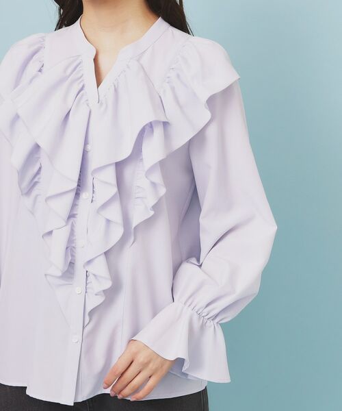 index / インデックス シャツ・ブラウス | フリルデザインスキッパーブラウス【洗濯機OK/イージーアイロン】 | 詳細17