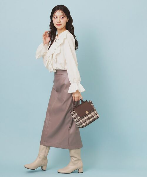 index / インデックス シャツ・ブラウス | フリルデザインスキッパーブラウス【洗濯機OK/イージーアイロン】 | 詳細3