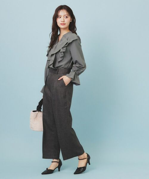 index / インデックス シャツ・ブラウス | フリルデザインスキッパーブラウス【洗濯機OK/イージーアイロン】 | 詳細7