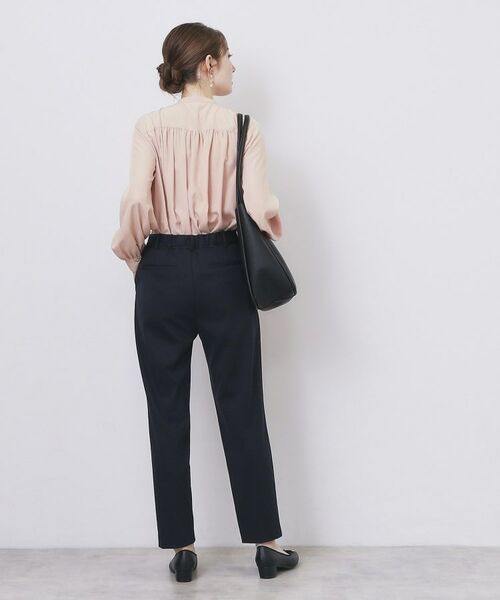 index / インデックス シャツ・ブラウス | サテンバンドカラーブラウス【洗濯機OK/イージーアイロン】 | 詳細11