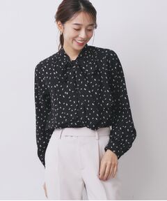 index / インデックス シャツ・ブラウス | アシンメトリーレイヤードボウタイブラウス【洗濯機OK/イージーアイロン/防シワ】《XS～3L/5col》