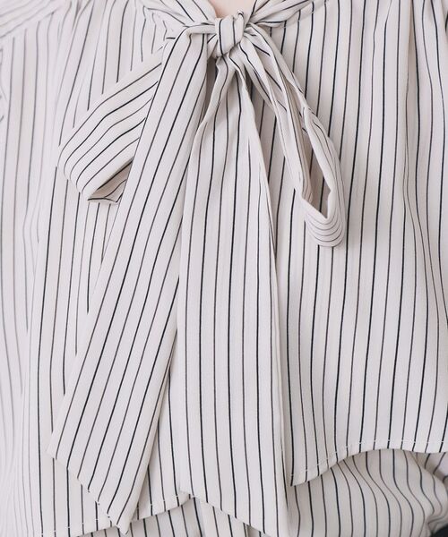 index / インデックス シャツ・ブラウス | アシンメトリーレイヤードボウタイブラウス【洗濯機OK/イージーアイロン/防シワ】《XS~3L/5col》 | 詳細21