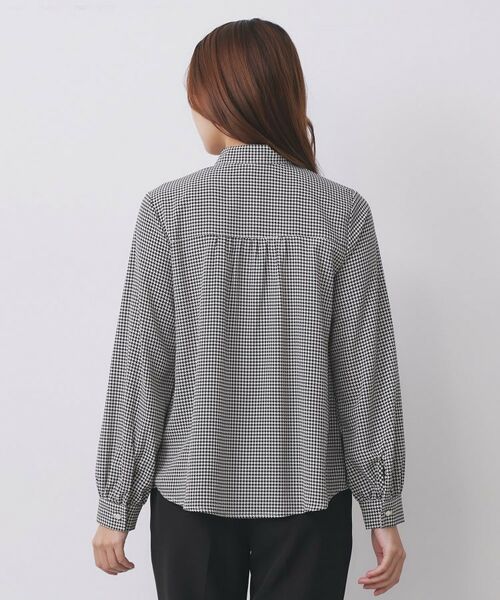 index / インデックス シャツ・ブラウス | アシンメトリーレイヤードボウタイブラウス【洗濯機OK/イージーアイロン/防シワ】《XS~3L/5col》 | 詳細24