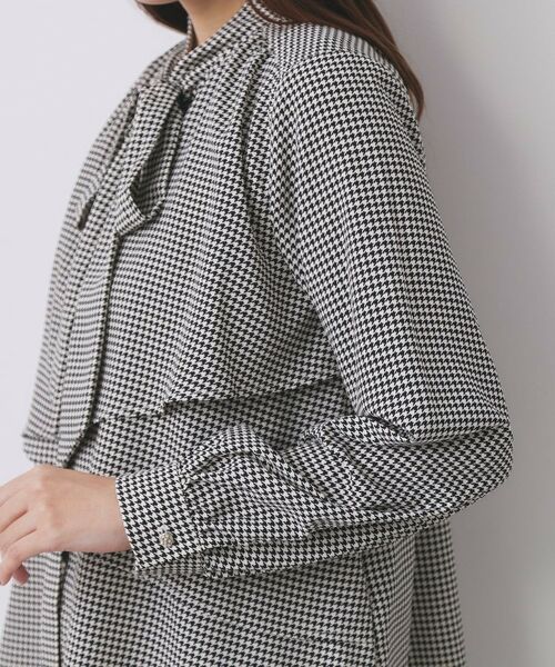 index / インデックス シャツ・ブラウス | アシンメトリーレイヤードボウタイブラウス【洗濯機OK/イージーアイロン/防シワ】《XS~3L/5col》 | 詳細27