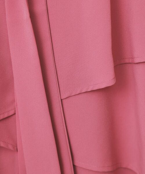 index / インデックス シャツ・ブラウス | アシンメトリーレイヤードボウタイブラウス【洗濯機OK/イージーアイロン/防シワ】《XS~3L/5col》 | 詳細9