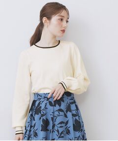 index / インデックス ニット・セーター | バイカラーパフスリーブニット【洗濯機OK】