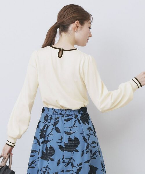 index / インデックス ニット・セーター | バイカラーパフスリーブニット【洗濯機OK】 | 詳細1