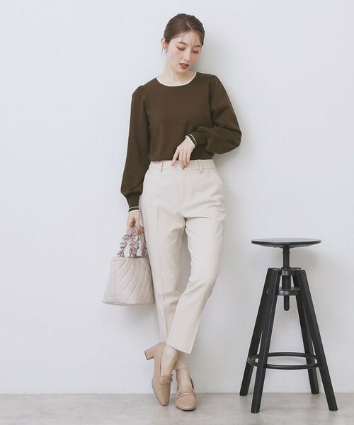 index / インデックス ニット・セーター | バイカラーパフスリーブニット【洗濯機OK】 | 詳細10