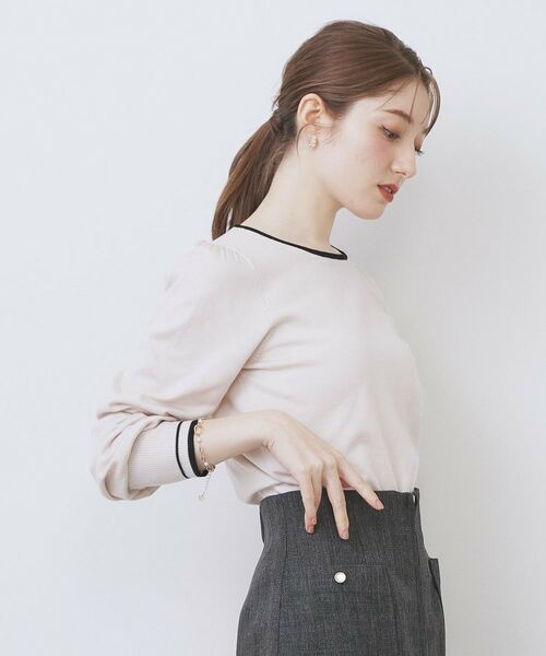 index / インデックス ニット・セーター | バイカラーパフスリーブニット【洗濯機OK】 | 詳細17