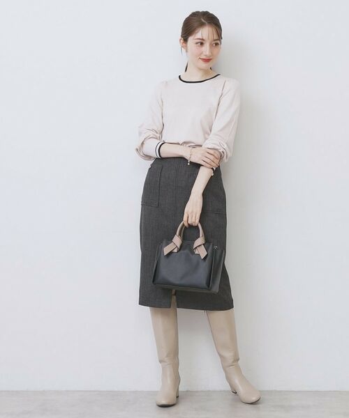 index / インデックス ニット・セーター | バイカラーパフスリーブニット【洗濯機OK】 | 詳細18