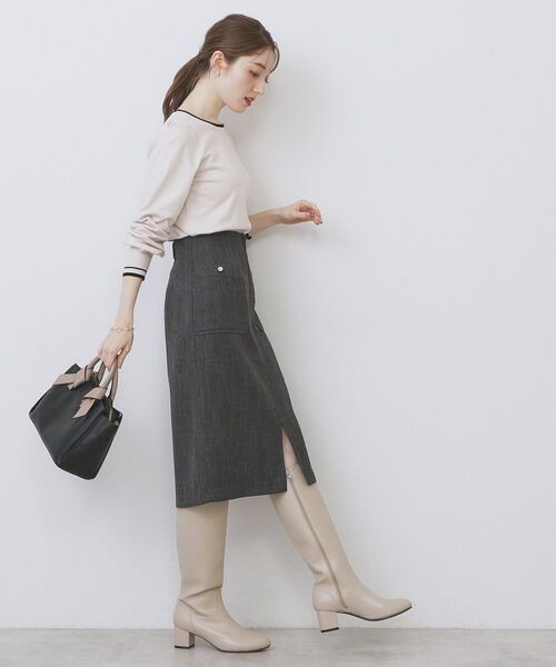 index / インデックス ニット・セーター | バイカラーパフスリーブニット【洗濯機OK】 | 詳細19