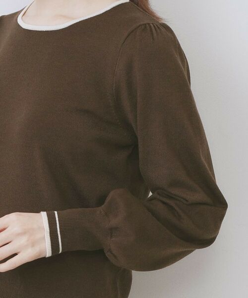 index / インデックス ニット・セーター | バイカラーパフスリーブニット【洗濯機OK】 | 詳細26