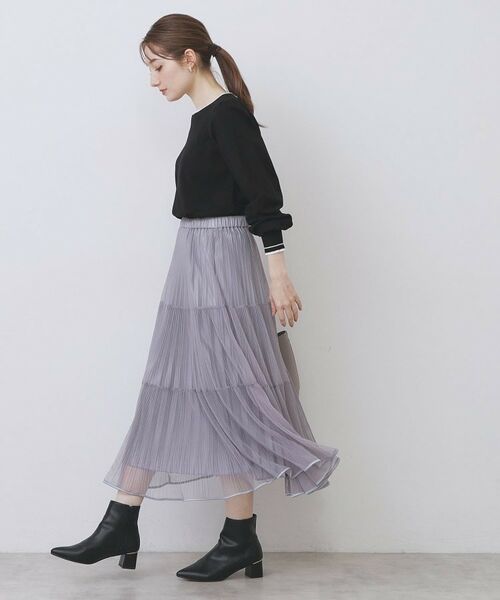 index / インデックス ニット・セーター | バイカラーパフスリーブニット【洗濯機OK】 | 詳細7