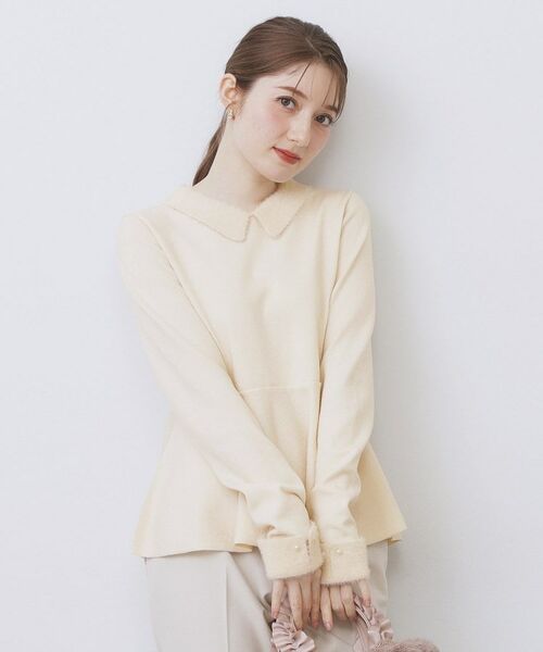 index / インデックス ニット・セーター | フェザードッキングペプラムニット【洗濯機OK】 | 詳細1