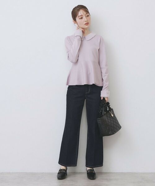 index / インデックス ニット・セーター | フェザードッキングペプラムニット【洗濯機OK】 | 詳細10