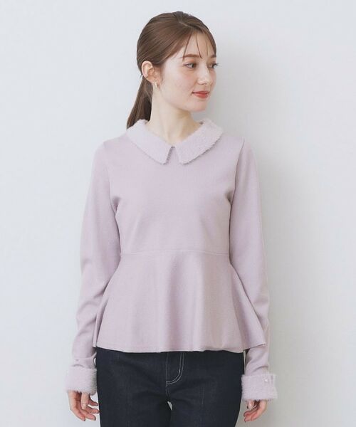 index / インデックス ニット・セーター | フェザードッキングペプラムニット【洗濯機OK】 | 詳細13