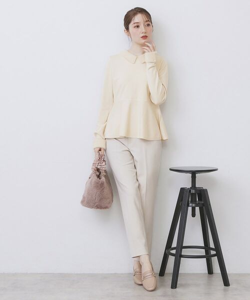 index / インデックス ニット・セーター | フェザードッキングペプラムニット【洗濯機OK】 | 詳細2