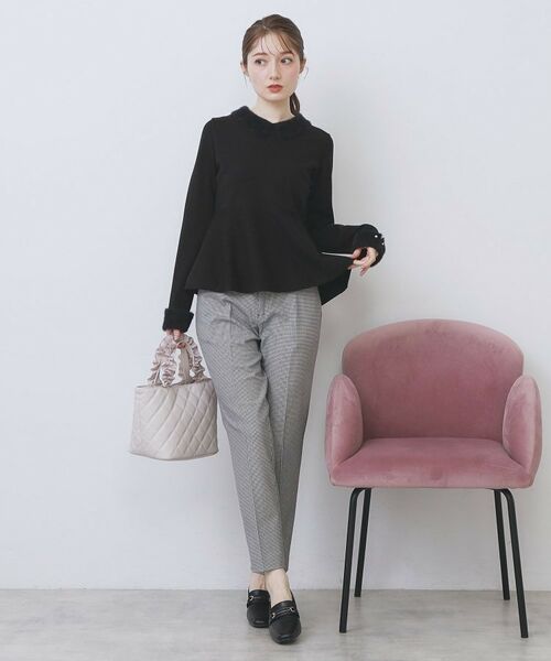 index / インデックス ニット・セーター | フェザードッキングペプラムニット【洗濯機OK】 | 詳細6