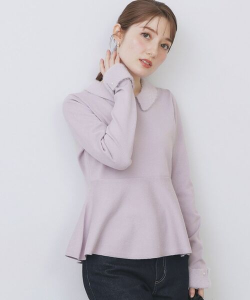 index / インデックス ニット・セーター | フェザードッキングペプラムニット【洗濯機OK】 | 詳細9