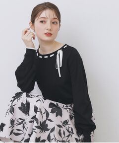 index / インデックス ニット・セーター | はしごリボンバイカラーニット【洗濯機OK】