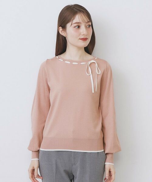 index / インデックス ニット・セーター | はしごリボンバイカラーニット【洗濯機OK】 | 詳細13