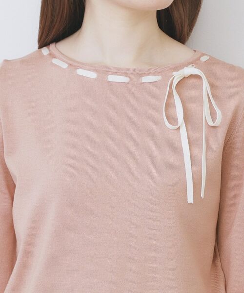 index / インデックス ニット・セーター | はしごリボンバイカラーニット【洗濯機OK】 | 詳細16