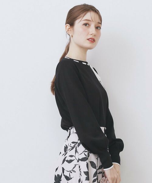 index / インデックス ニット・セーター | はしごリボンバイカラーニット【洗濯機OK】 | 詳細5