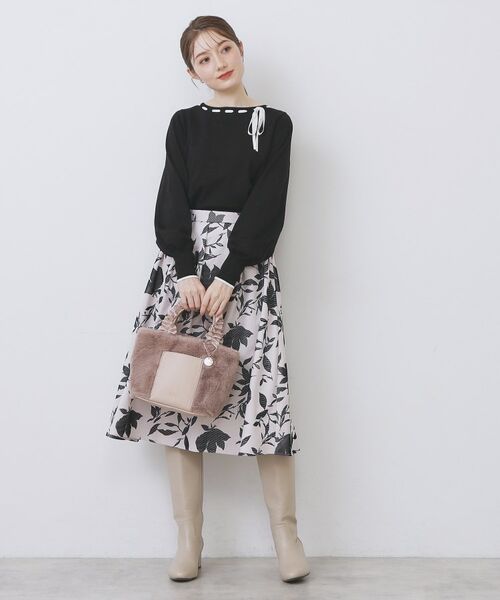 index / インデックス ニット・セーター | はしごリボンバイカラーニット【洗濯機OK】 | 詳細6