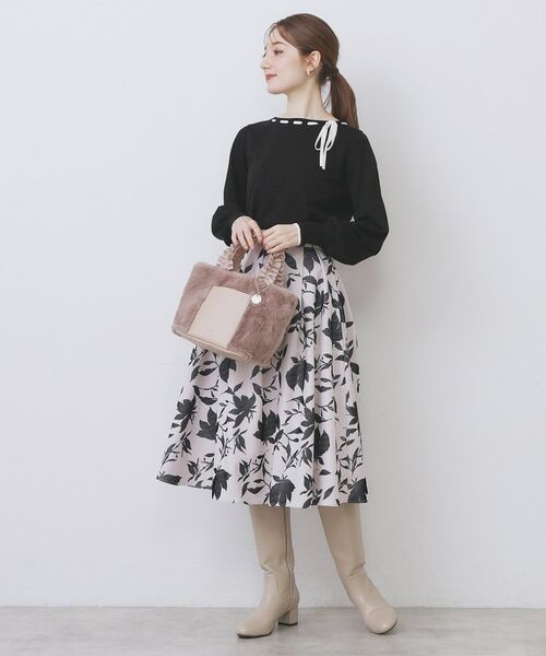 index / インデックス ニット・セーター | はしごリボンバイカラーニット【洗濯機OK】 | 詳細7